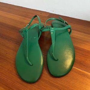 New green sandals from Cole Haan, size 8